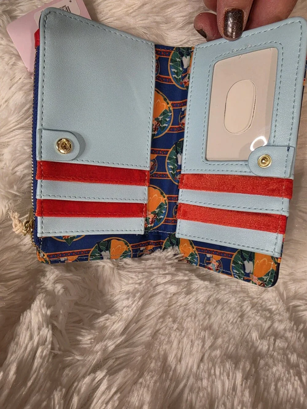 Loungefly Beauty and the Beast Stained Glass backpack & Wallet Set